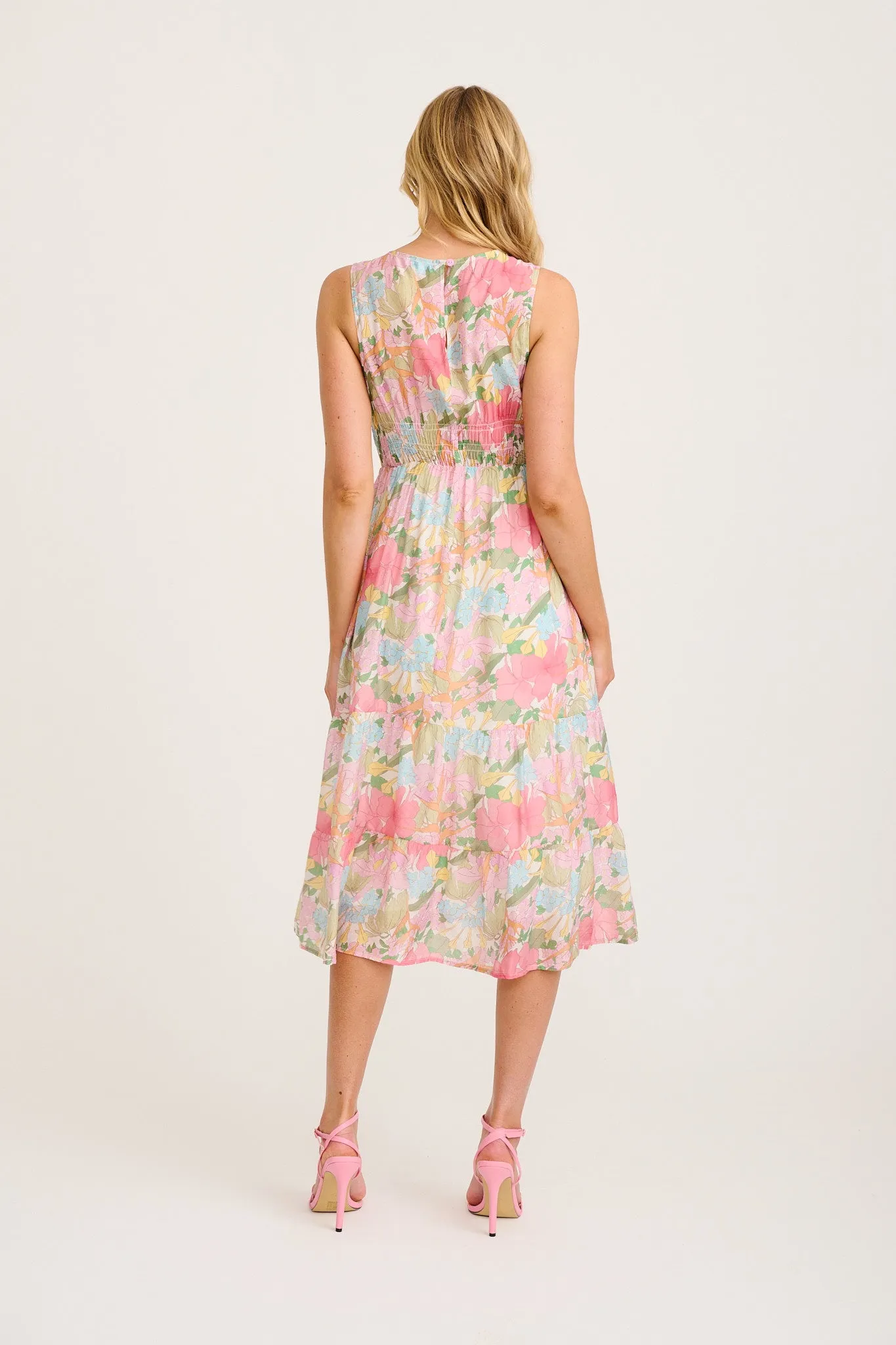 Megs Midi Dress in Multi Floral sold by St Frock product image thumbnail 4