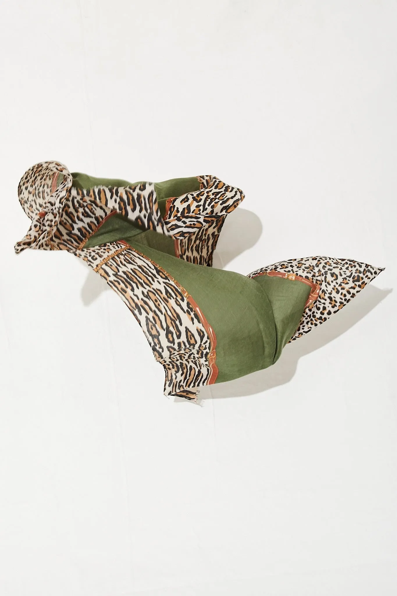 Larissa Scarf In Khaki Leopard sold by St Frock product image thumbnail 4