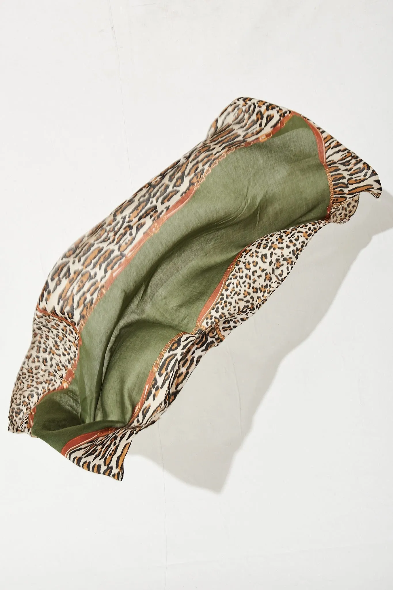 Larissa Scarf In Khaki Leopard sold by St Frock product image thumbnail 3