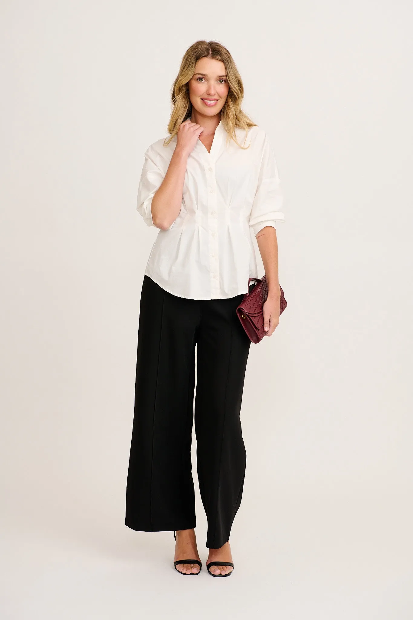 Olana Shirt in White Cotton sold by St Frock product image thumbnail 4