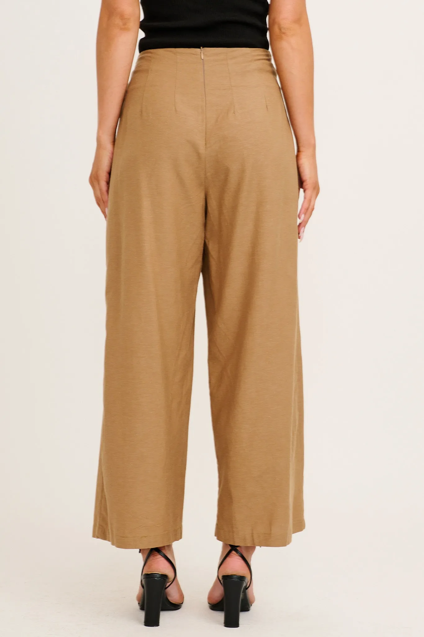 Elements Pant in Taupe Cotton Linen sold by St Frock product image thumbnail 3