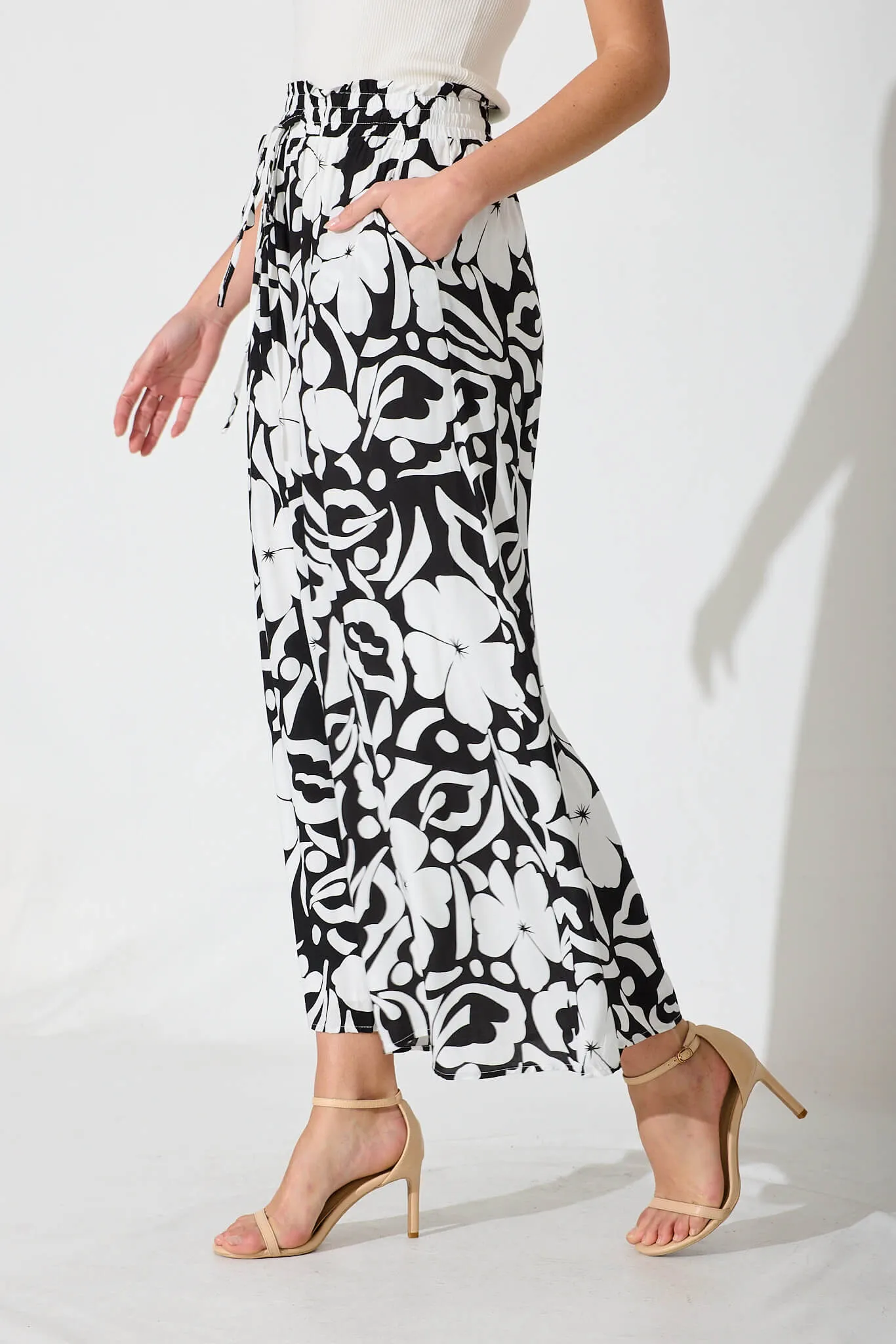 Polly Pant In Black And White Print sold by St Frock product image thumbnail 2