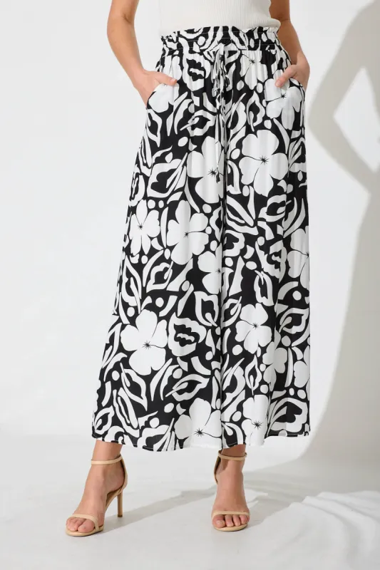 Polly Pant In Black And White Print sold by St Frock