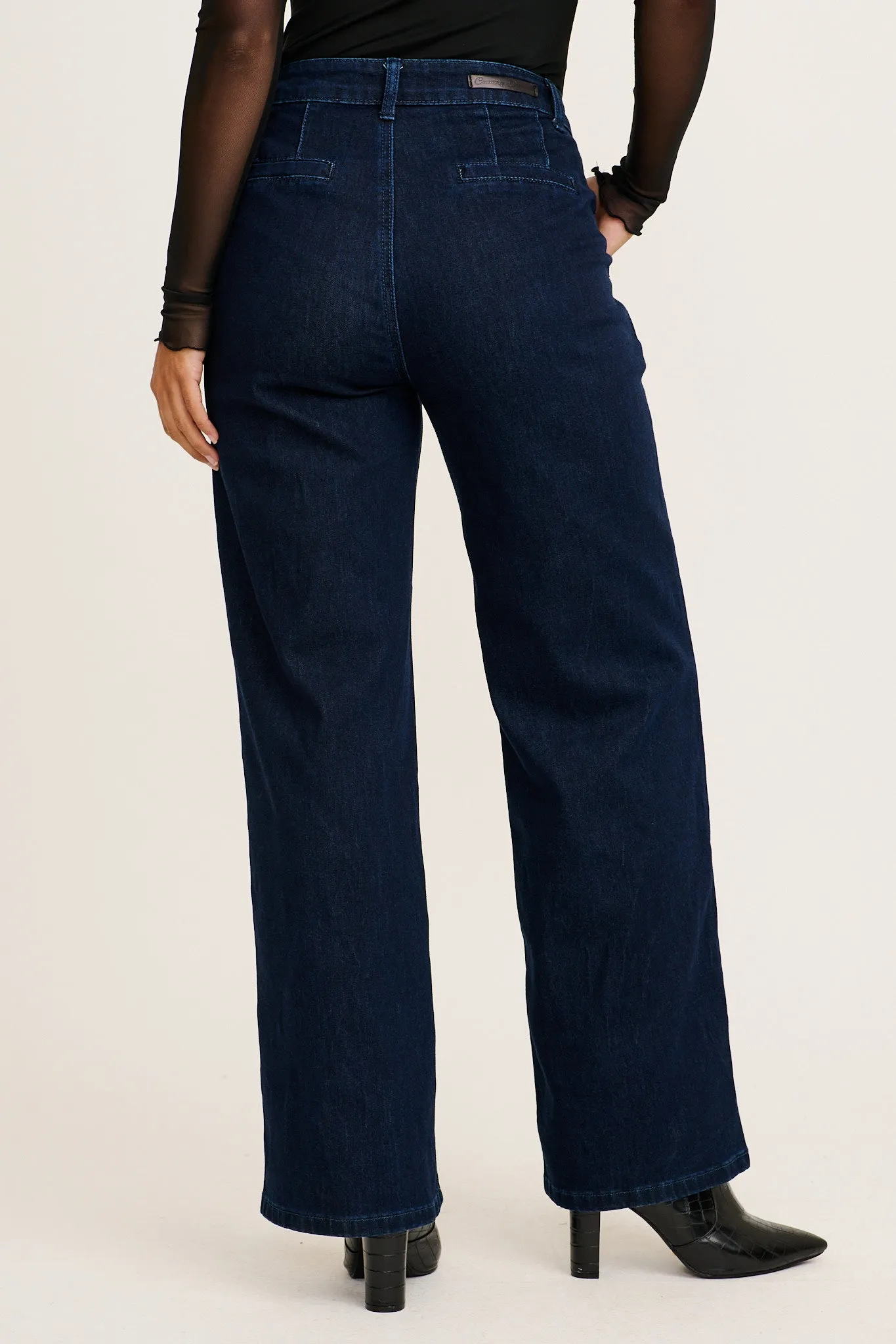 Perry High Rise Straight Leg Jean In Indigo Denim sold by St Frock product image thumbnail 3
