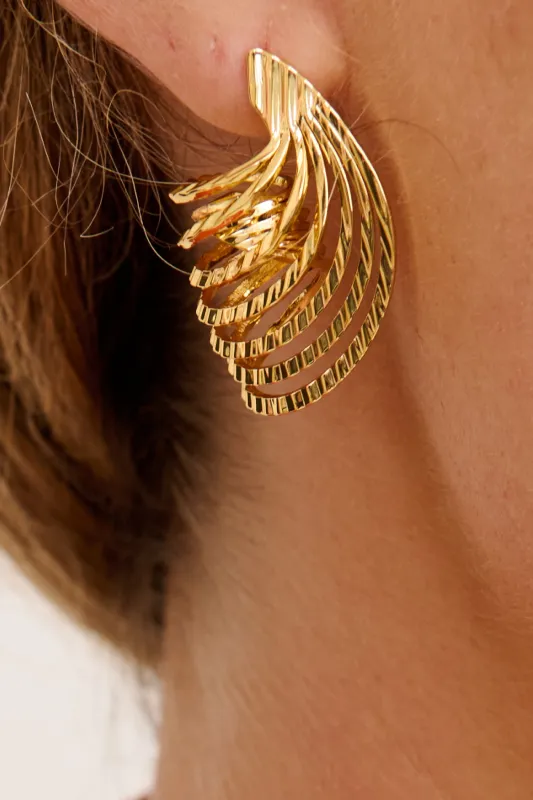 Lumi Earrings in Gold sold by St Frock