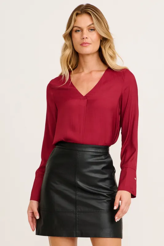 Tove Top in Wine made by Sunny Girl
