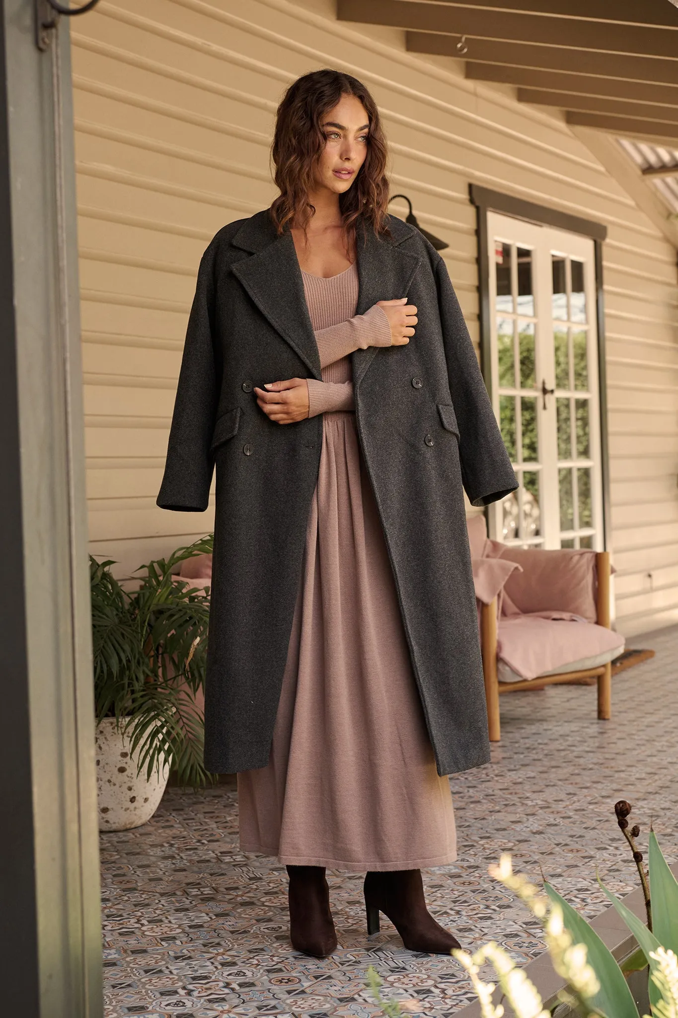 Better Together Coat in Charcoal sold by St Frock product image thumbnail 5