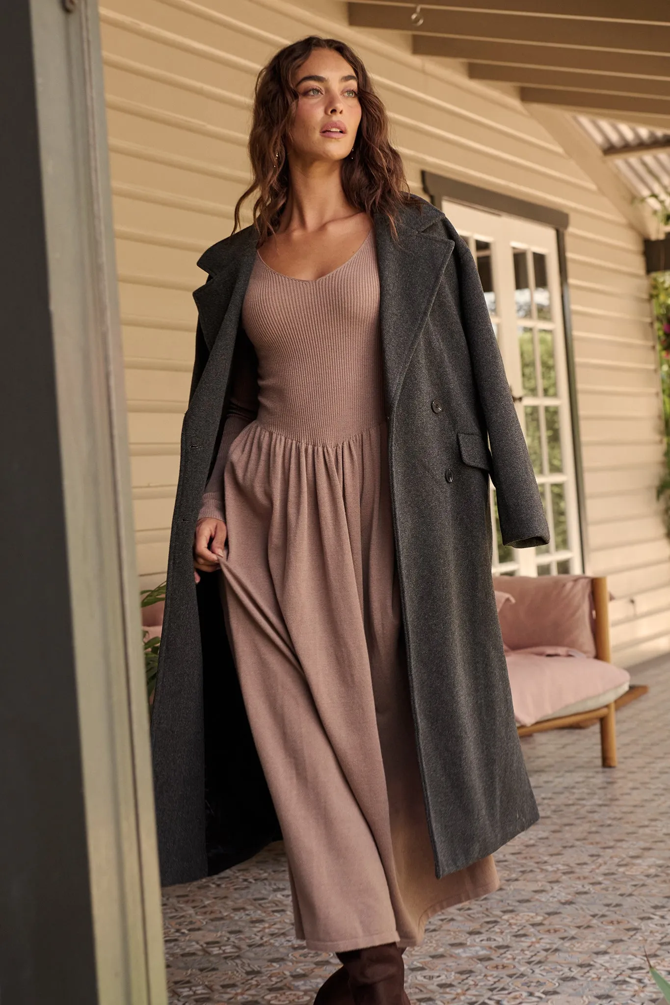 Better Together Coat in Charcoal sold by St Frock product image thumbnail 2