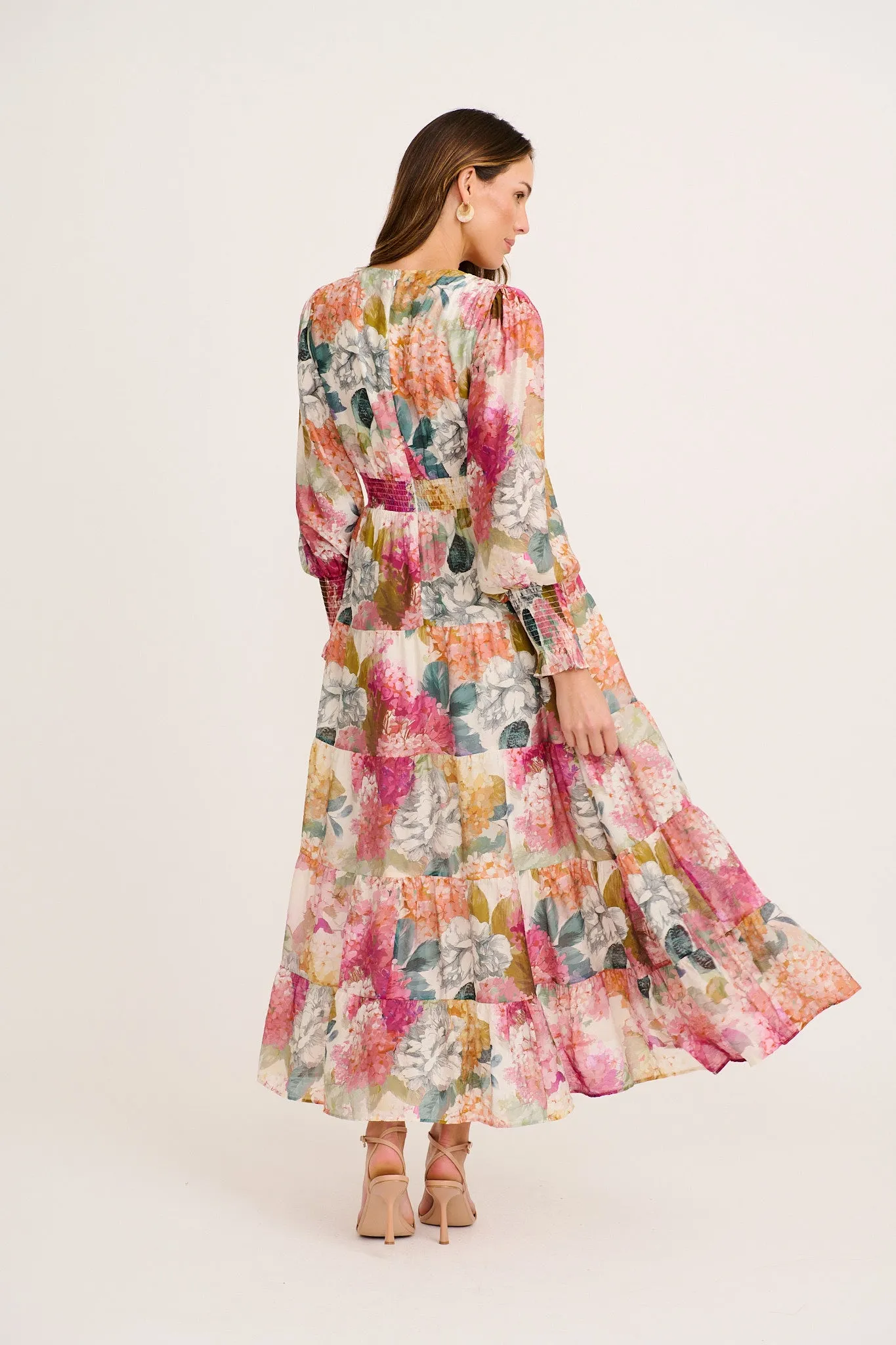 Amaris Maxi Dress in Multi Floral sold by St Frock product image thumbnail 4