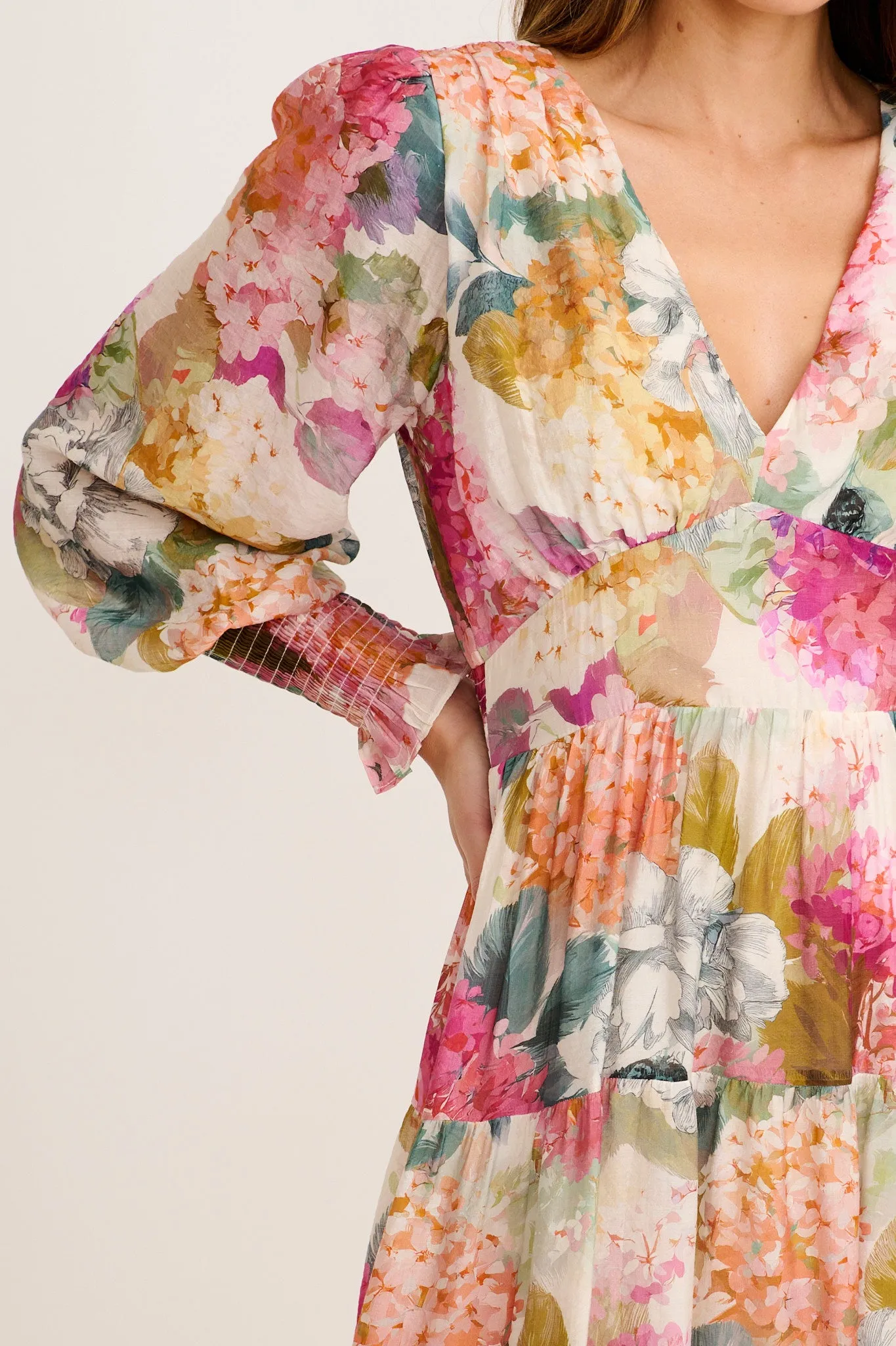 Amaris Maxi Dress in Multi Floral sold by St Frock product image thumbnail 5