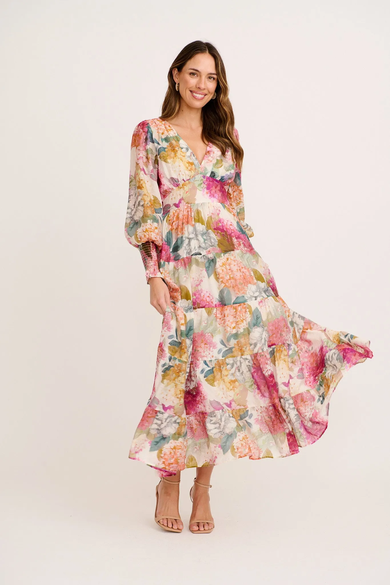 Amaris Maxi Dress in Multi Floral sold by St Frock product image thumbnail 3