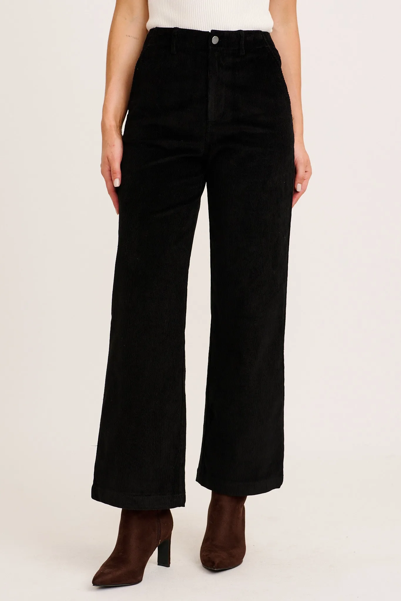Swift Pant in Black Corduroy sold by St Frock