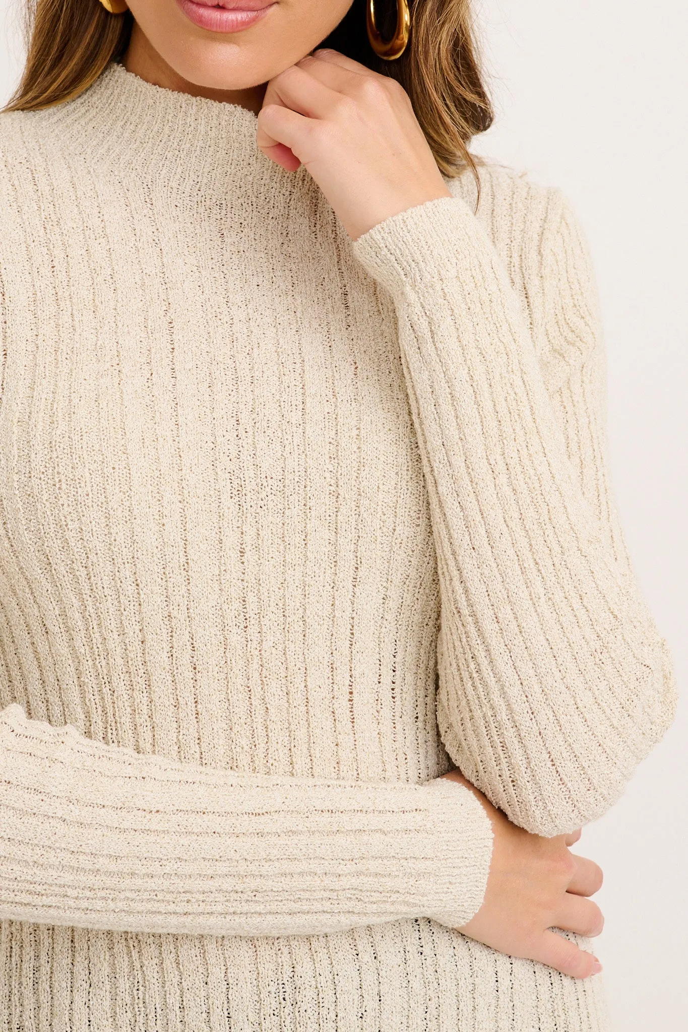 Faint Knit in Beige sold by St Frock product image thumbnail 5