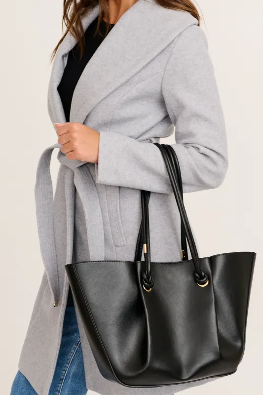 Harper Tote Bag in Black made by St Frock