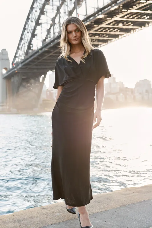 Giovanna Maxi Dress in Black made by St Frock
