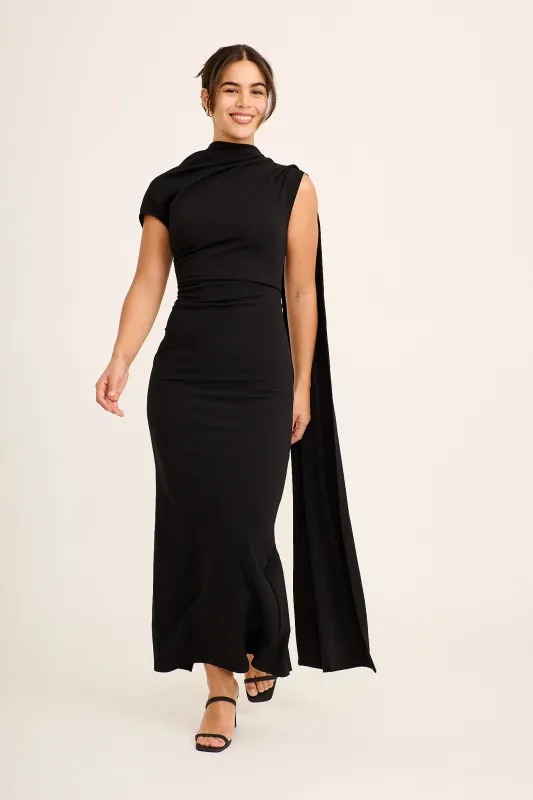 Aurelia Maxi Dress in Black made by St Frock