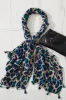 Wild Side Scarf In Beige With Green And Blue Leopard Print sold by St Frock