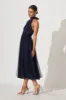 Skyfall Halter Neck Midi Dress In Navy Tulle sold by St Frock