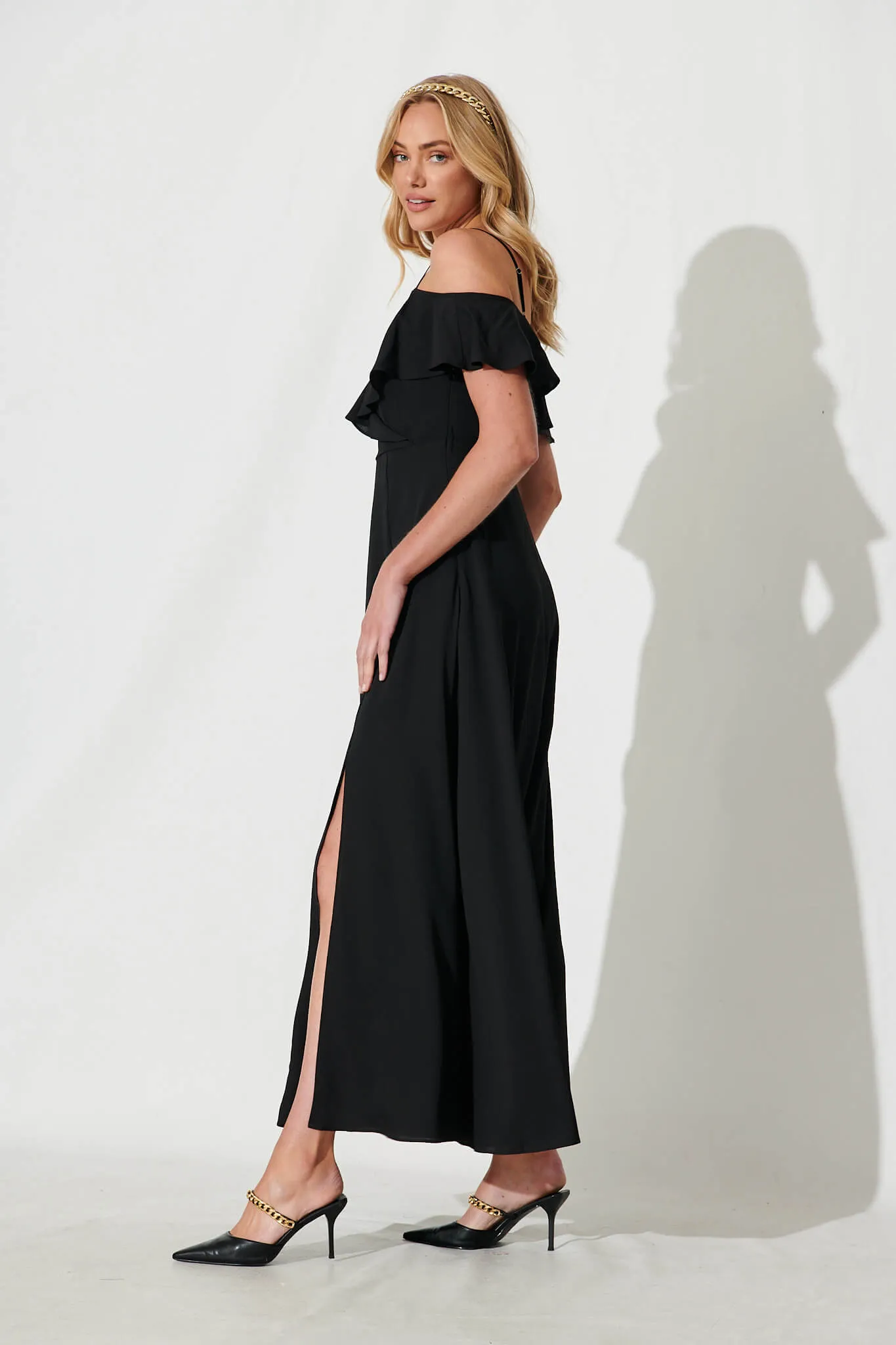 Marit Maxi Dress In Black sold by St Frock product image thumbnail 4