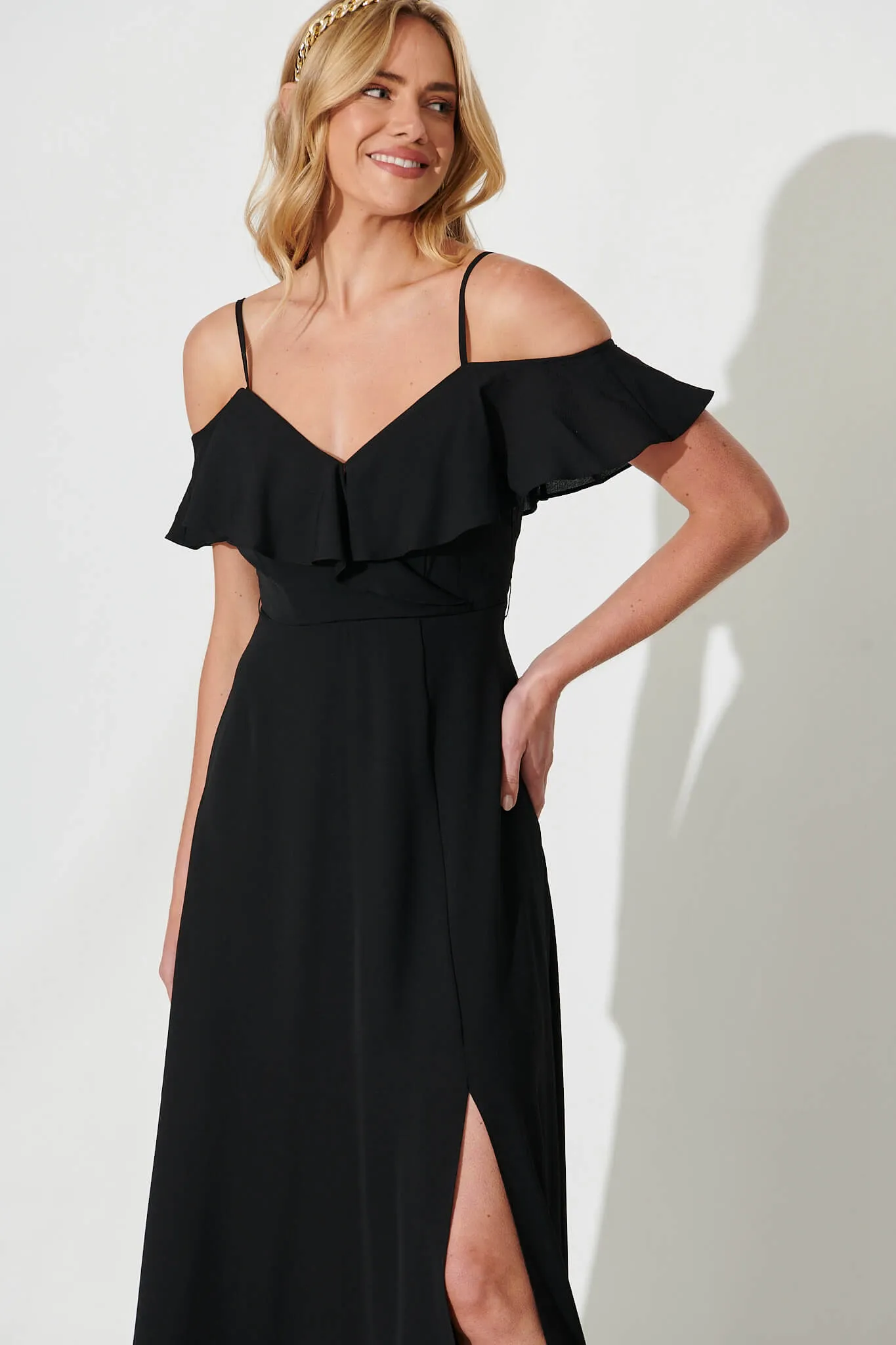 Marit Maxi Dress In Black sold by St Frock product image thumbnail 3