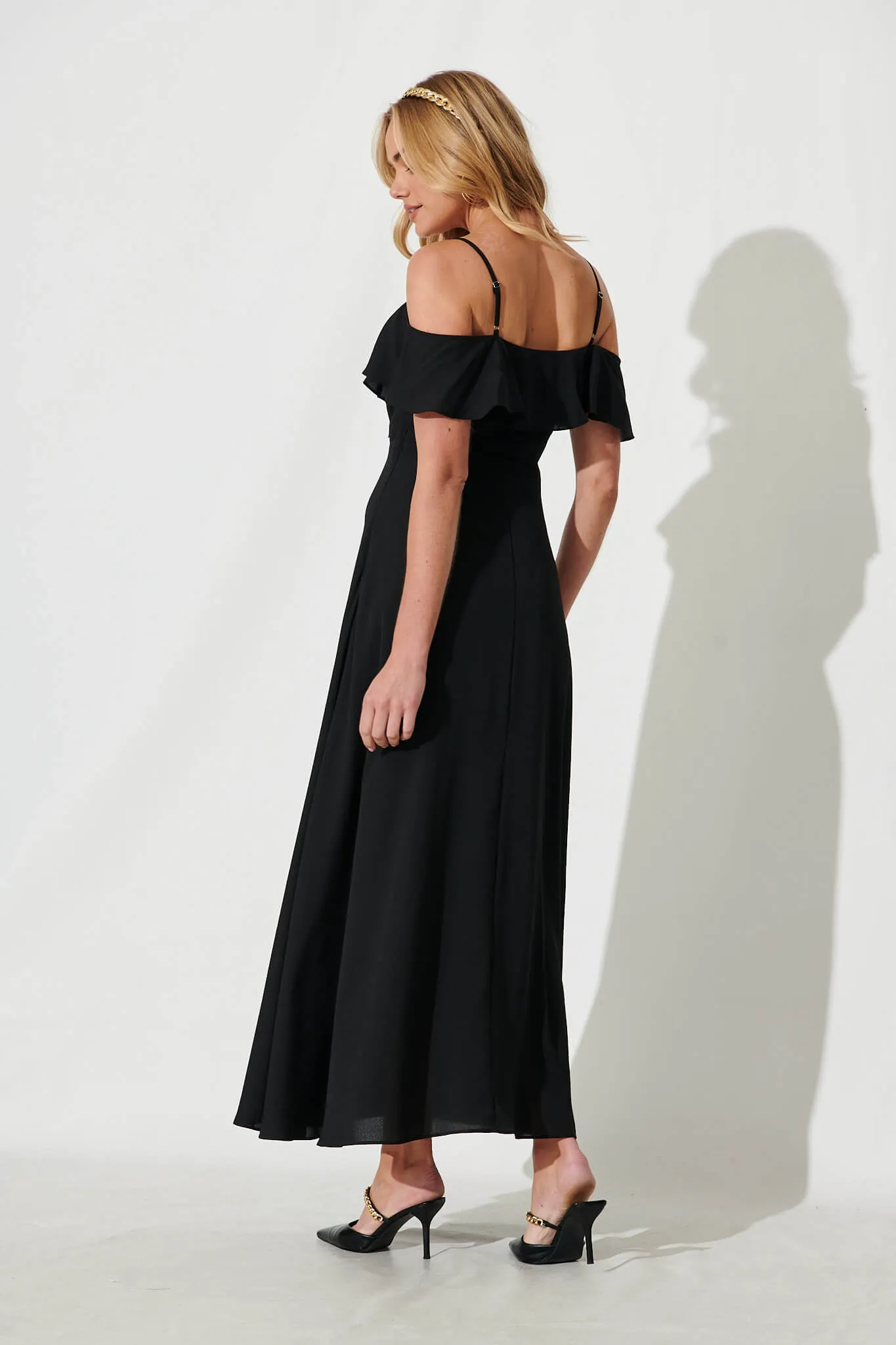 Marit Maxi Dress In Black sold by St Frock product image thumbnail 5