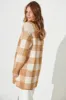 Morden Knit Cardigan In Brown Gingham Wool Blend sold by St Frock
