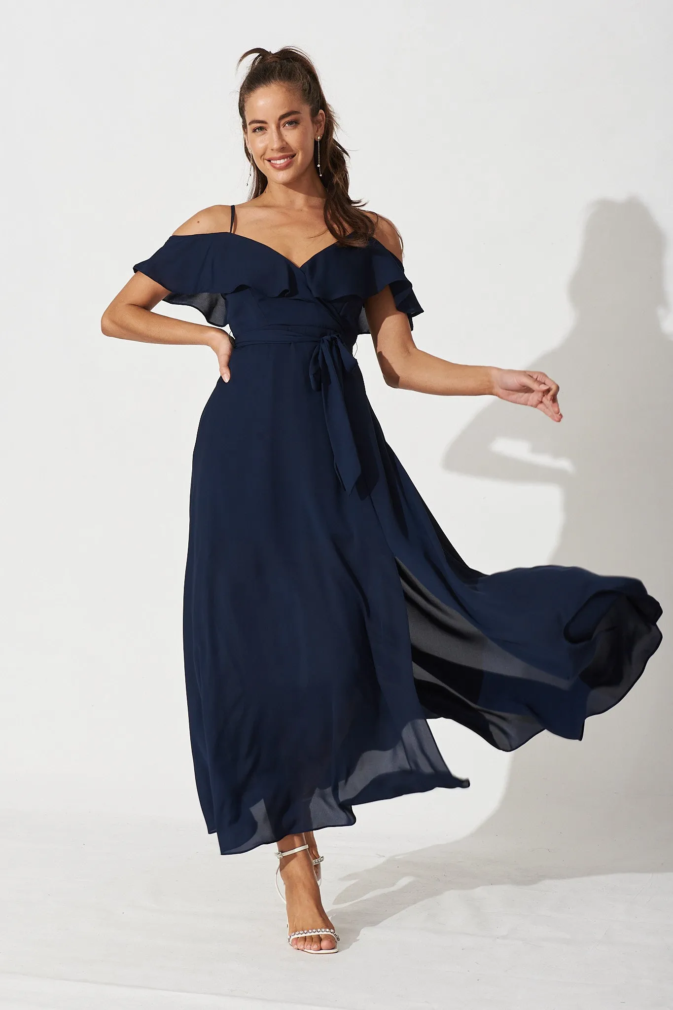 Marit Maxi Dress In Navy sold by St Frock