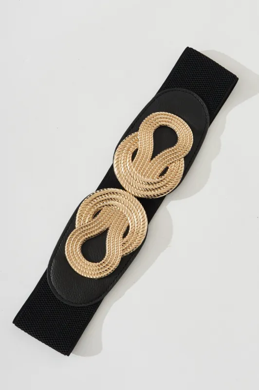 Callia Stretch Belt In Black sold by St Frock