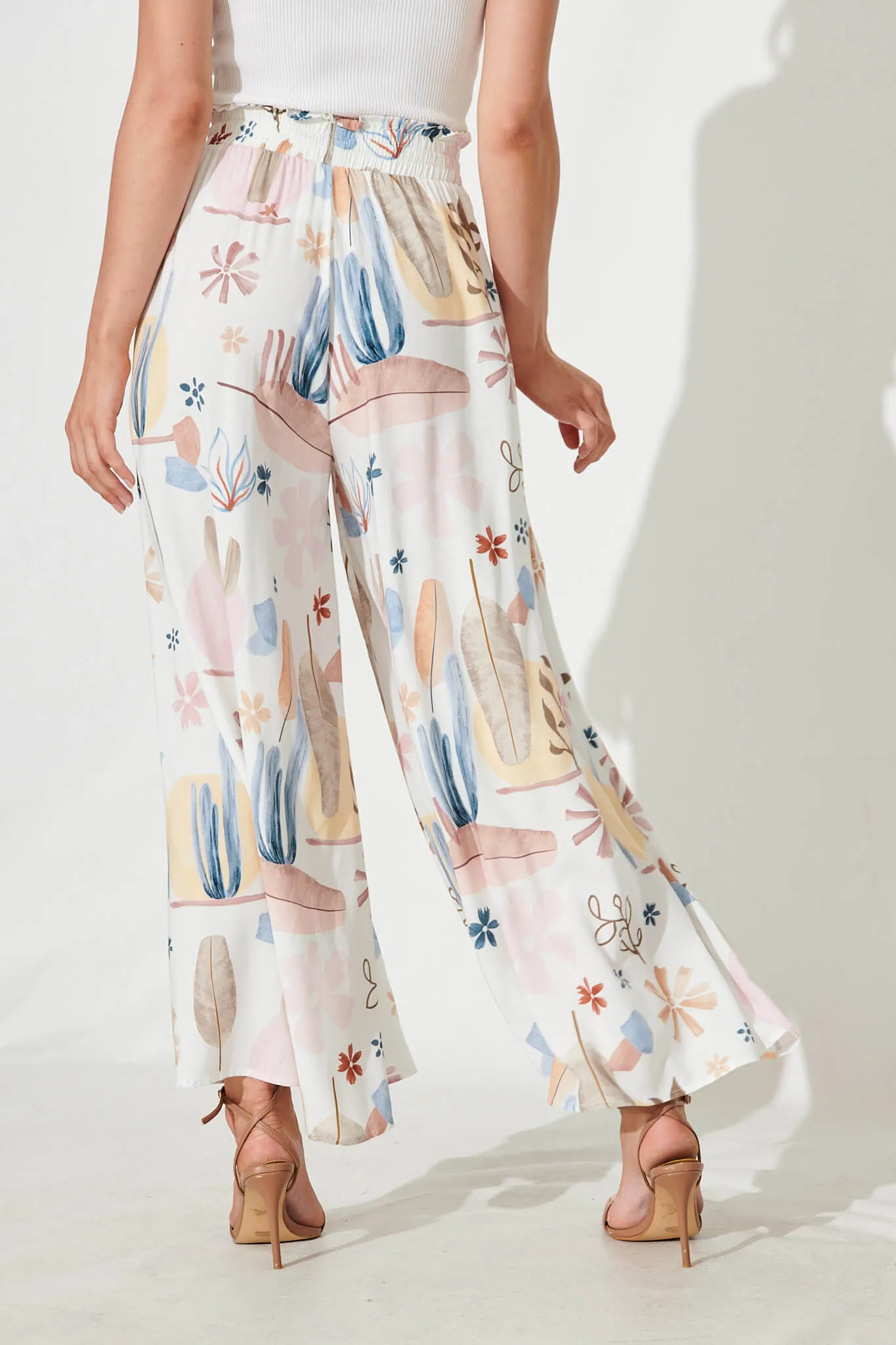 Mariah Pants In White With Multi Desert Print sold by St Frock product image thumbnail 4