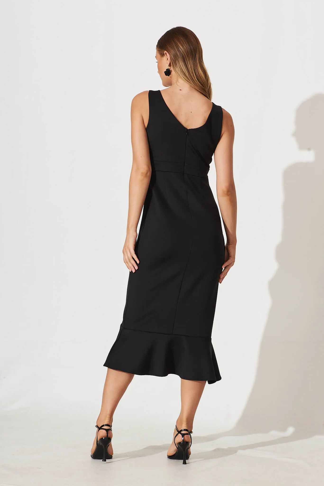 Essence Midi Dress In Black sold by St Frock product image thumbnail 4