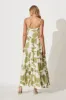 Matilda Maxi Sundress In Khaki With White Print sold by St Frock