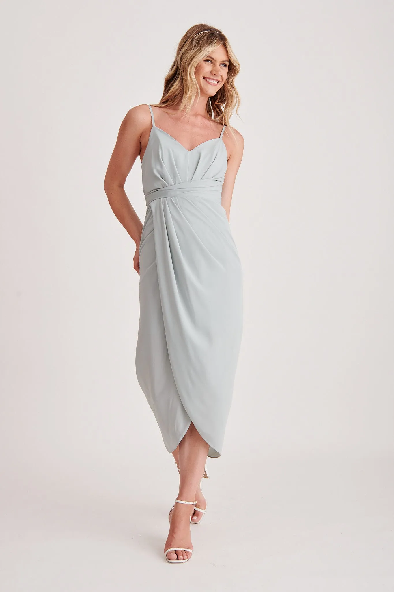 Kyra Dress in Sage Green sold by St Frock product image thumbnail 2