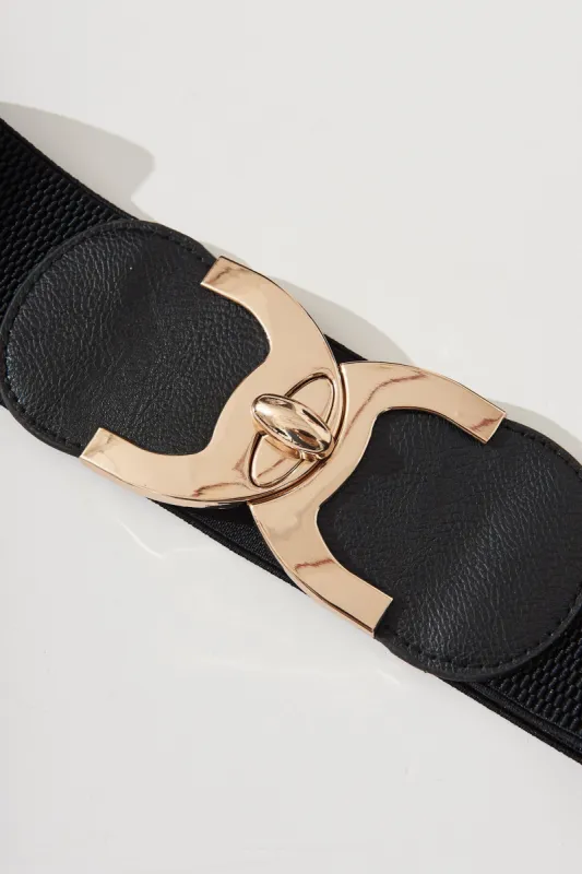 Candy Stretch Belt In Black sold by St Frock