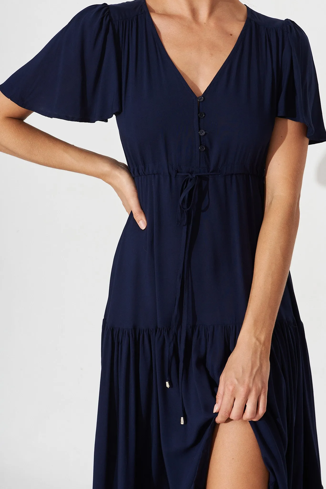 Violet Maxi Dress In Navy sold by St Frock product image thumbnail 5