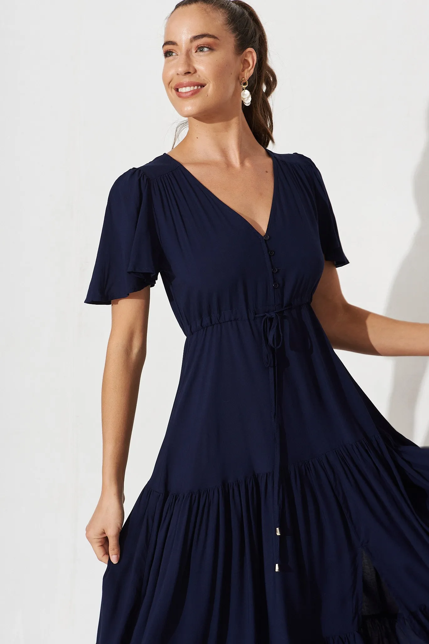 Violet Maxi Dress In Navy sold by St Frock product image thumbnail 2
