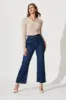 Margaret High Rise Wide Leg Jean In Dark Blue Denim sold by St Frock