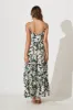 Matilda Maxi Sundress Cream With Green Print sold by St Frock