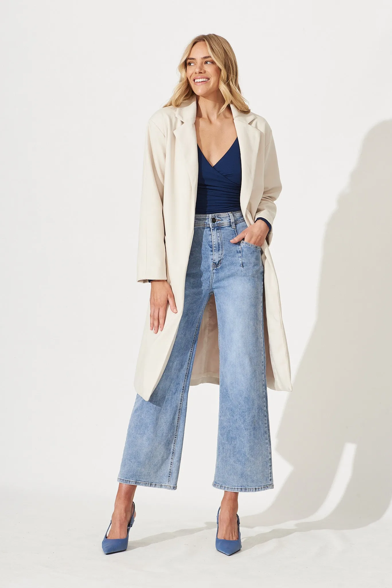 Embrace Coat In Cream sold by St Frock