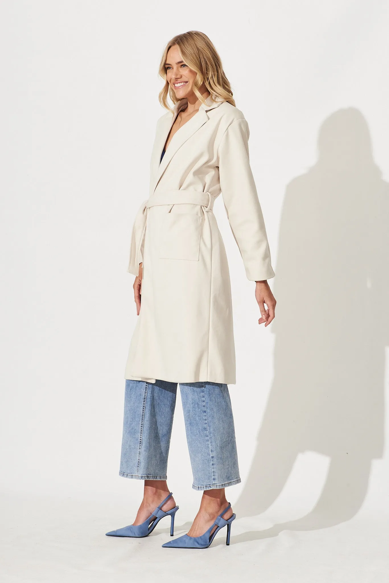 Embrace Coat In Cream sold by St Frock product image thumbnail 4