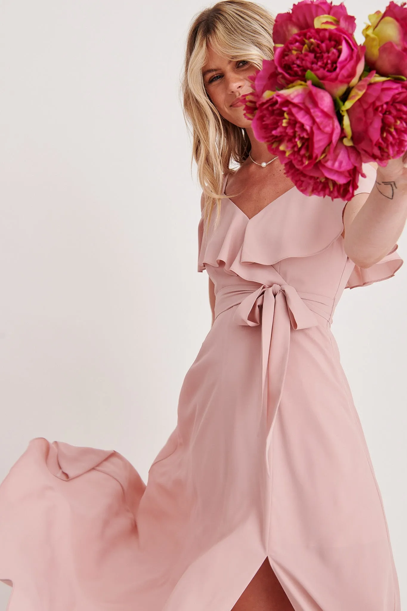 Marit Maxi Dress in Blush sold by St Frock product image thumbnail 2