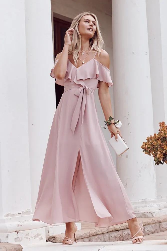 Marit Maxi Dress in Blush sold by St Frock