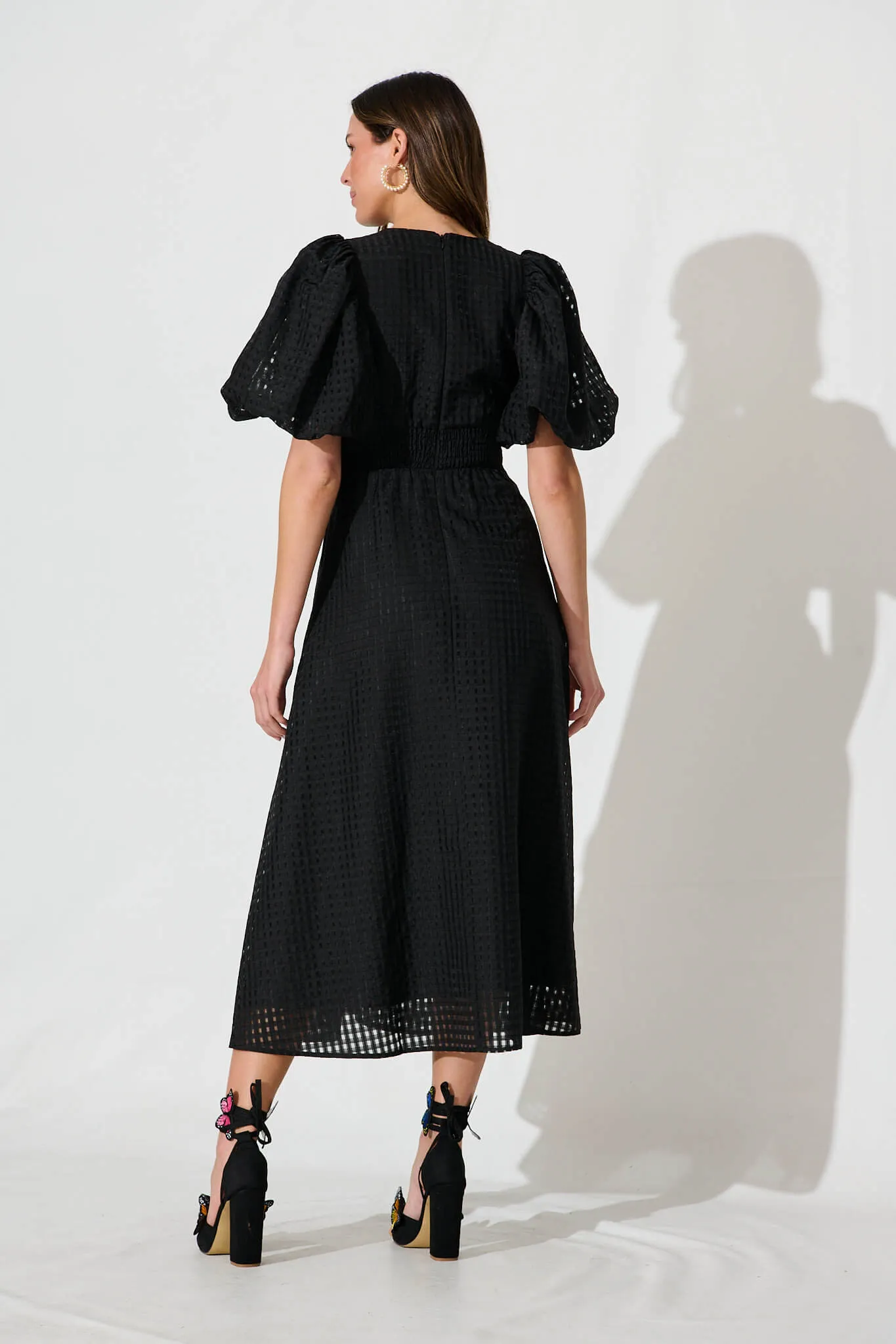 Duchess Maxi Dress In Black Organza sold by St Frock product image thumbnail 4