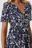 Kintana Dress In White With Navy Print sold by St Frock