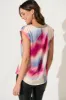 Rejina Top In Pink And Blue Watercolour Satin sold by St Frock
