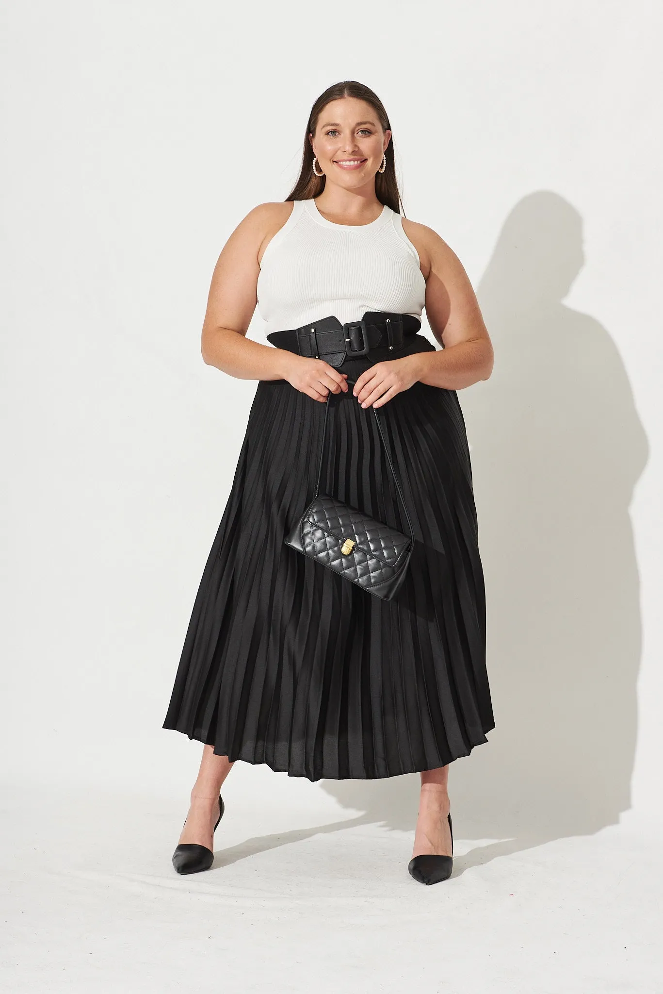 Jackie Stretch Corset Belt In Black sold by St Frock product image thumbnail 4