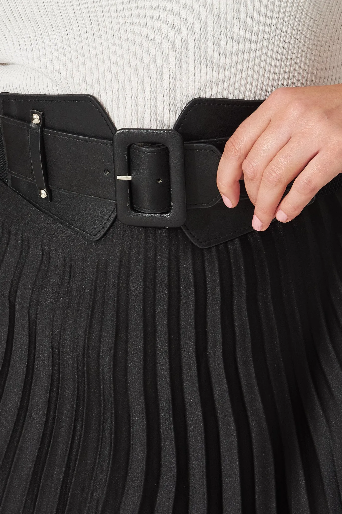 Jackie Stretch Corset Belt In Black sold by St Frock product image thumbnail 5