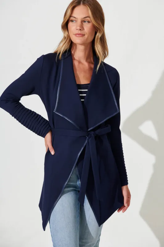 Lynda Jacket In Navy sold by St Frock