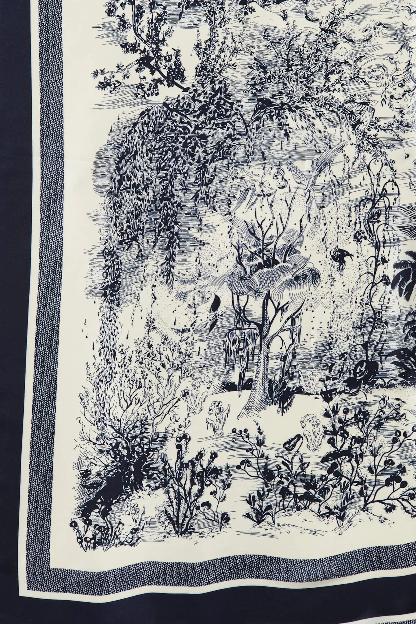 Vermont Scarf In Navy Print sold by St Frock product image thumbnail 2