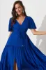 Violet Maxi Dress In Royal Blue sold by St Frock