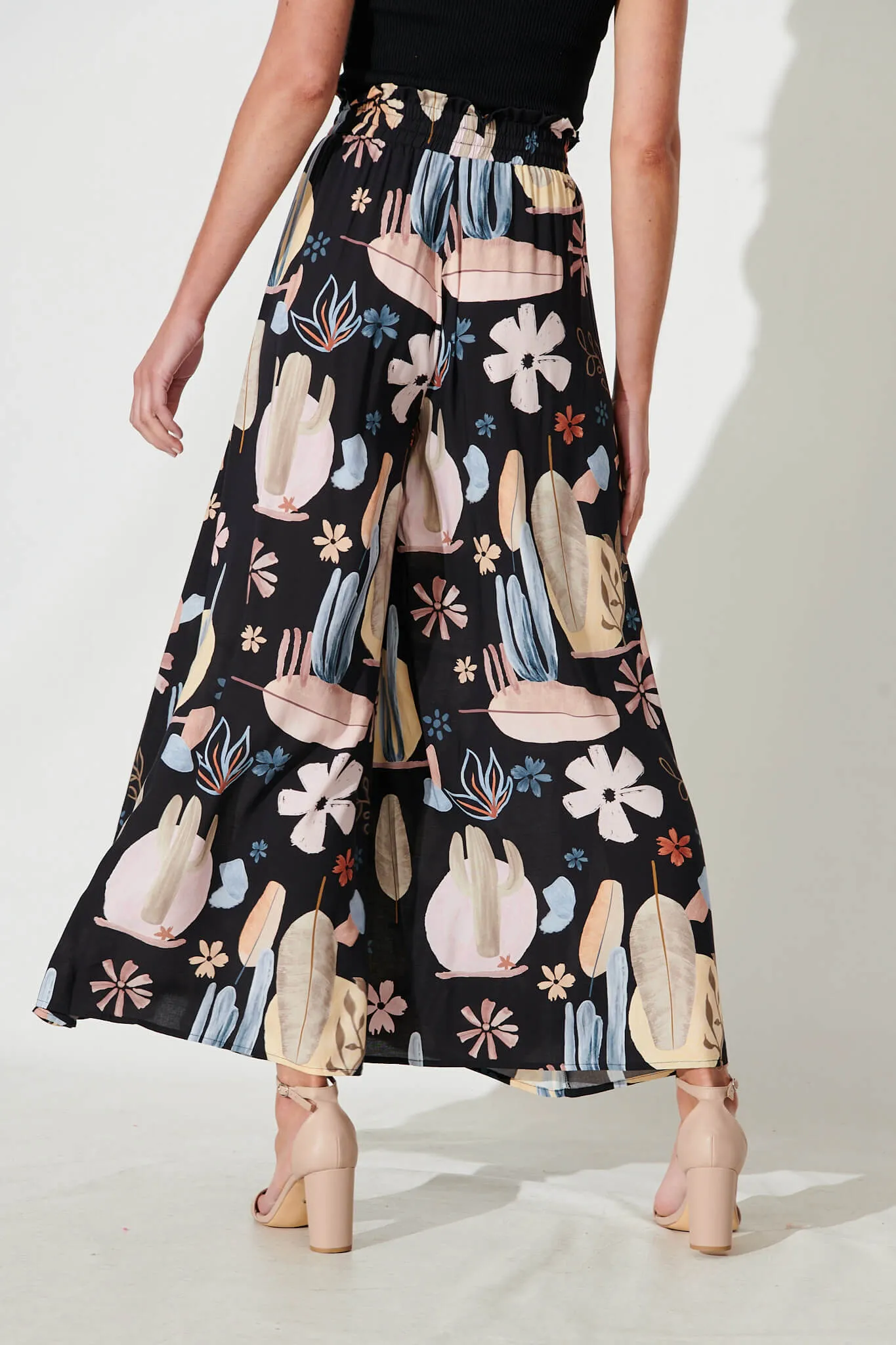 Mariah Pant In Black With Multi Print sold by St Frock product image thumbnail 4